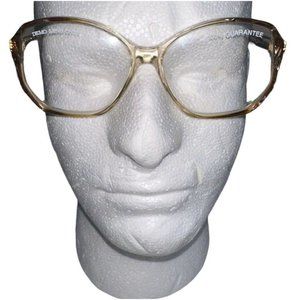 Vintage Womens Silver Dollar Eyeglass Frames Joyce Brown Goldtone